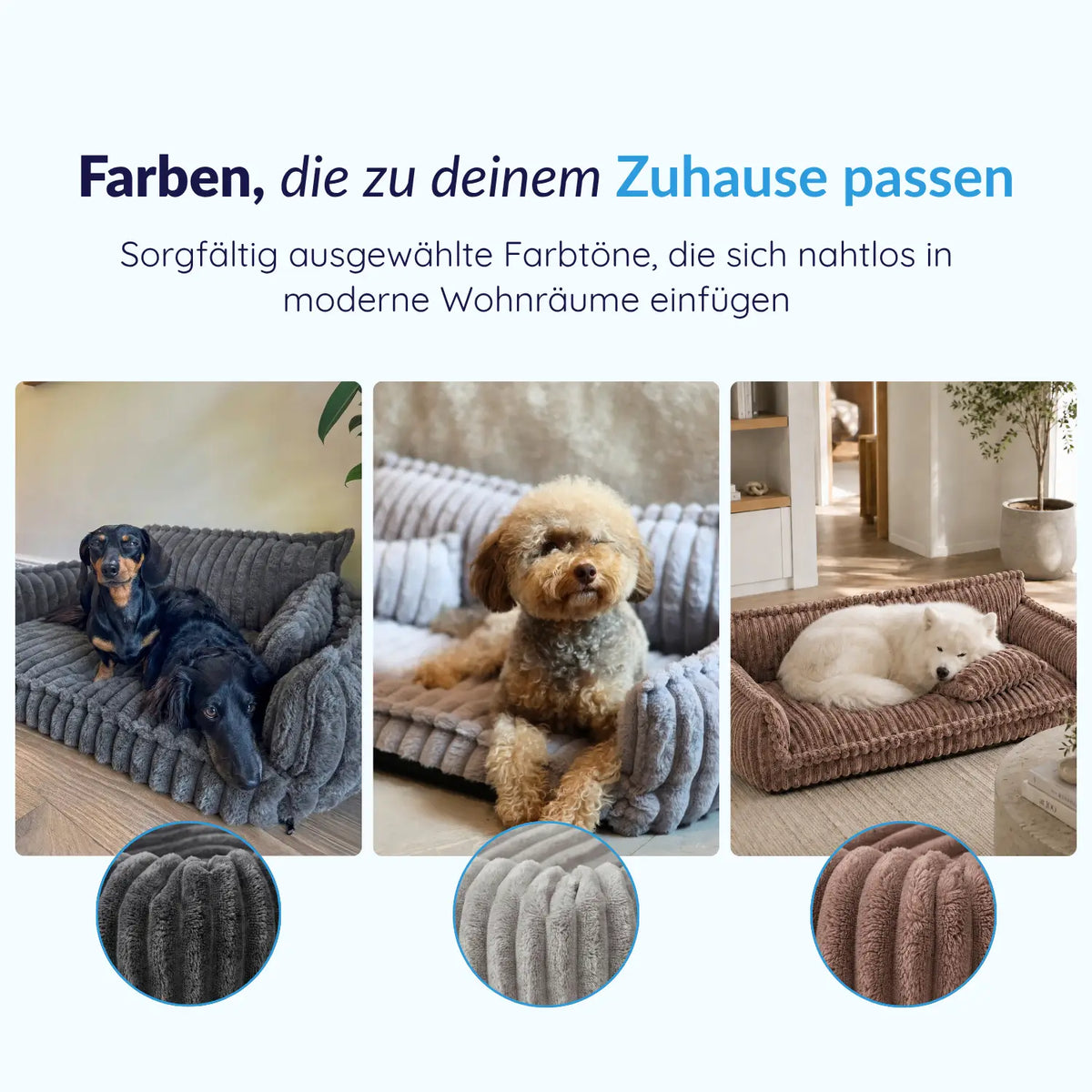 Hundesofa für mittelgroße & große Hunde – Sofa für Hunde, waschbar, 4 Größen (60–120 cm)